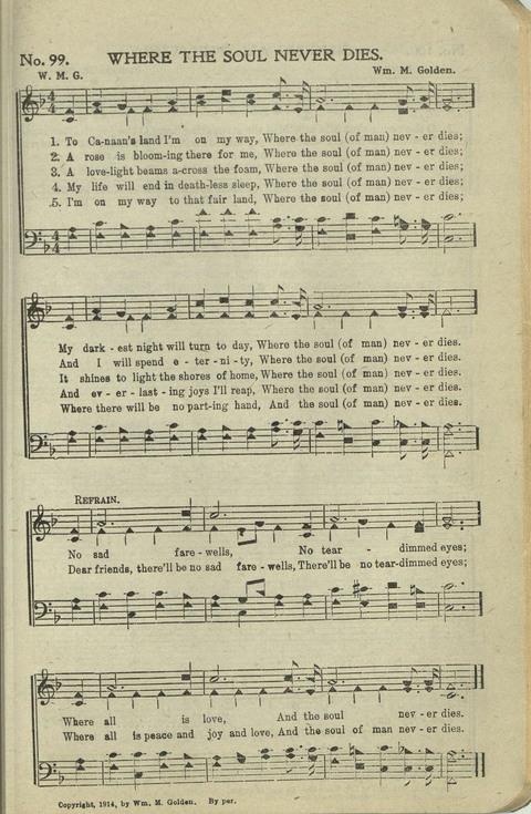 New Perfect Praise: for Sunday-schools, singing-schools, revivals, conventions and general use in Christian work and worship page 99