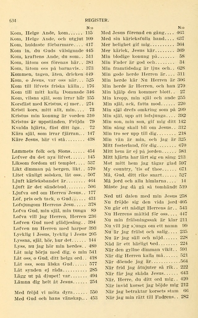 Nya Psalmisten: sånger för allmän och enskild uppbyggelse page 634