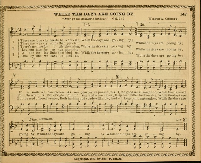 New pearls of song : a choice collection for Sabbath schools and the home circle page 147