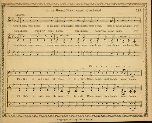 New pearls of song : a choice collection for Sabbath schools and the home circle page 149