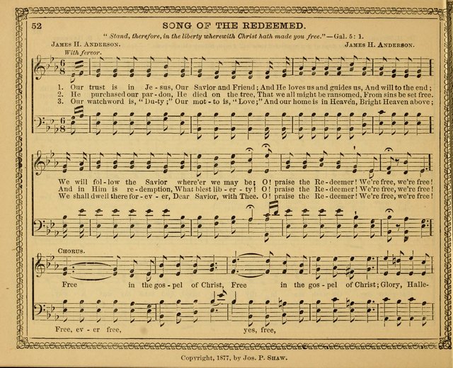 New pearls of song : a choice collection for Sabbath schools and the home circle page 52