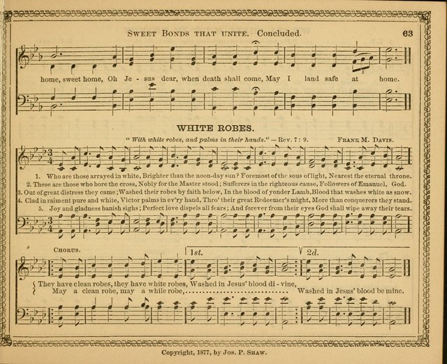 New pearls of song : a choice collection for Sabbath schools and the home circle page 63