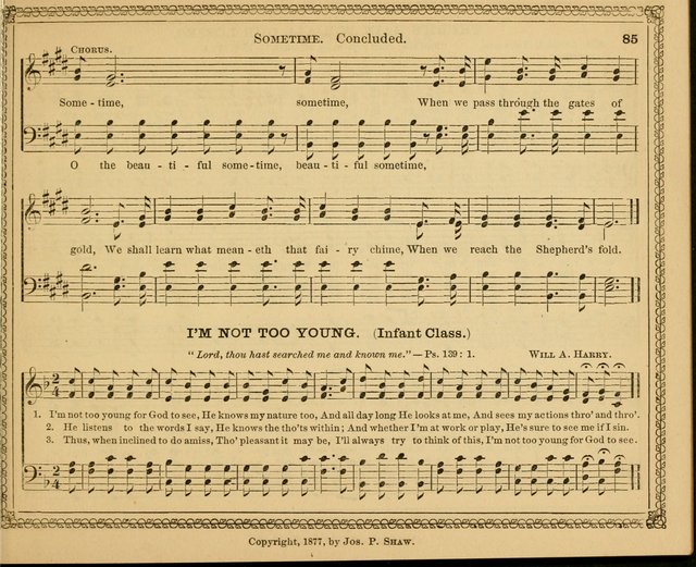 New pearls of song : a choice collection for Sabbath schools and the home circle page 85