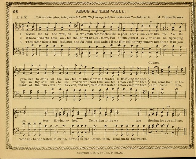 New pearls of song : a choice collection for Sabbath schools and the home circle page 98