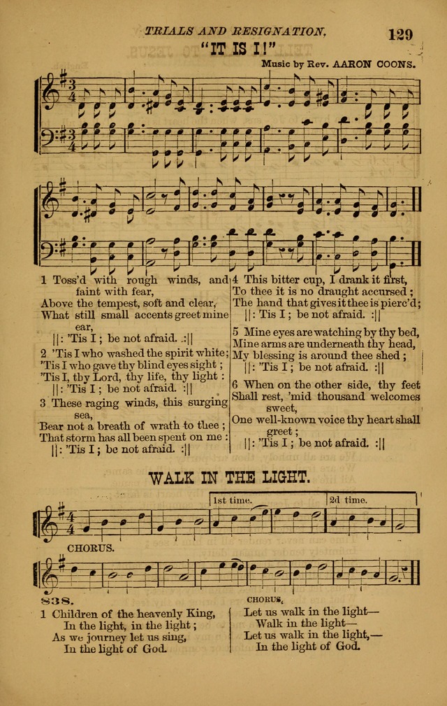 The New Song: consisting of very choice notes of redemption, embracing new original,and also selcted songs, appropriate for prayer and revivial meetings page 129