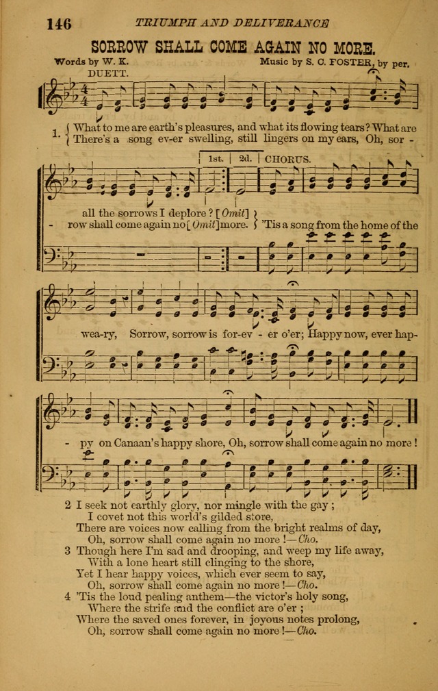 The New Song: consisting of very choice notes of redemption, embracing new original,and also selcted songs, appropriate for prayer and revivial meetings page 146