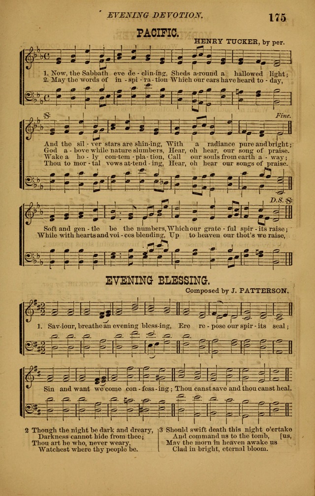 The New Song: consisting of very choice notes of redemption, embracing new original,and also selcted songs, appropriate for prayer and revivial meetings page 175