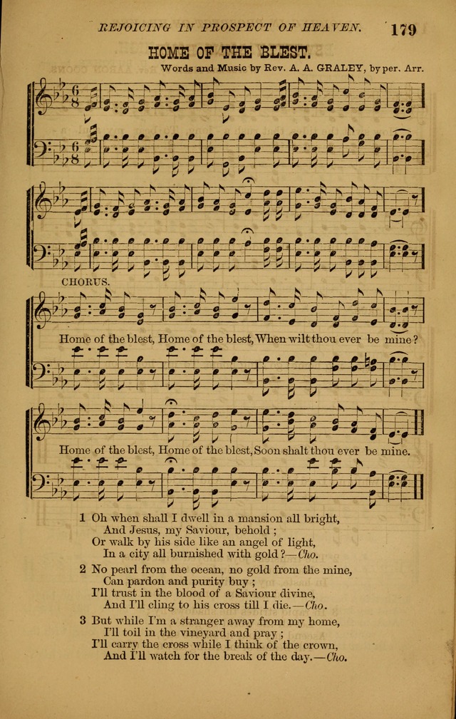 The New Song: consisting of very choice notes of redemption, embracing new original,and also selcted songs, appropriate for prayer and revivial meetings page 179