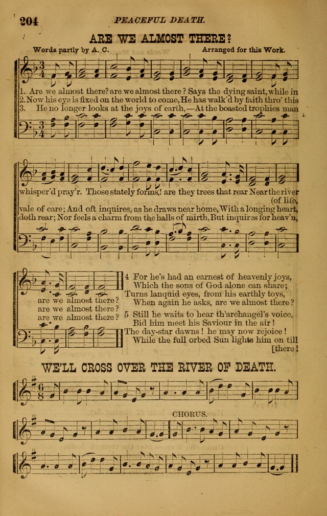 The New Song: consisting of very choice notes of redemption, embracing new original,and also selcted songs, appropriate for prayer and revivial meetings page 204