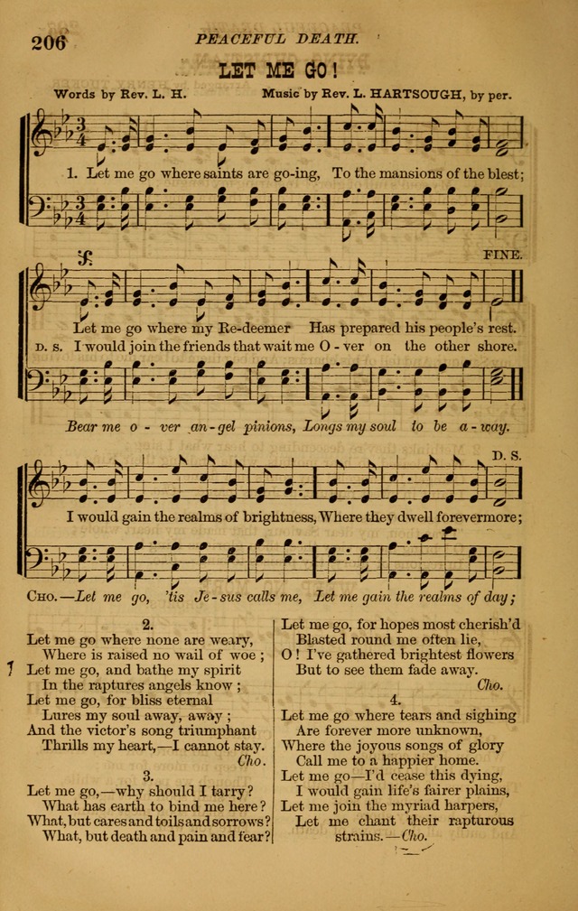 The New Song: consisting of very choice notes of redemption, embracing new original,and also selcted songs, appropriate for prayer and revivial meetings page 206