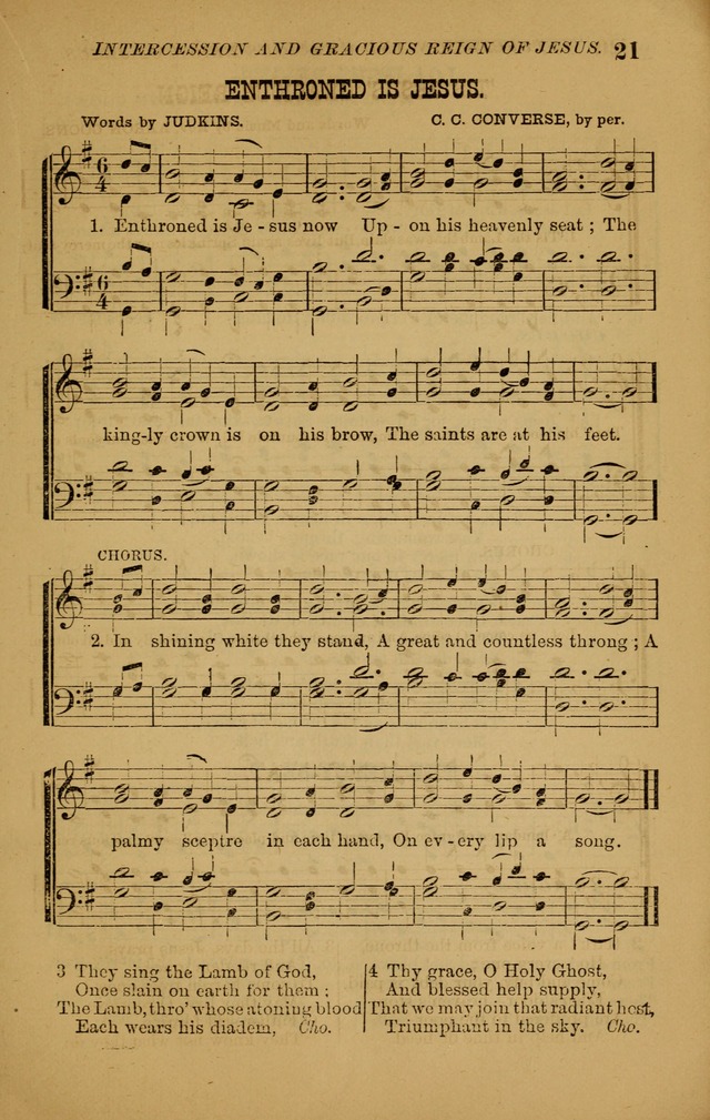 The New Song: consisting of very choice notes of redemption, embracing new original,and also selcted songs, appropriate for prayer and revivial meetings page 21