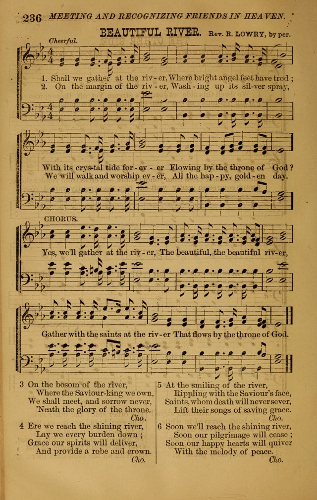 The New Song: consisting of very choice notes of redemption, embracing new original,and also selcted songs, appropriate for prayer and revivial meetings page 236