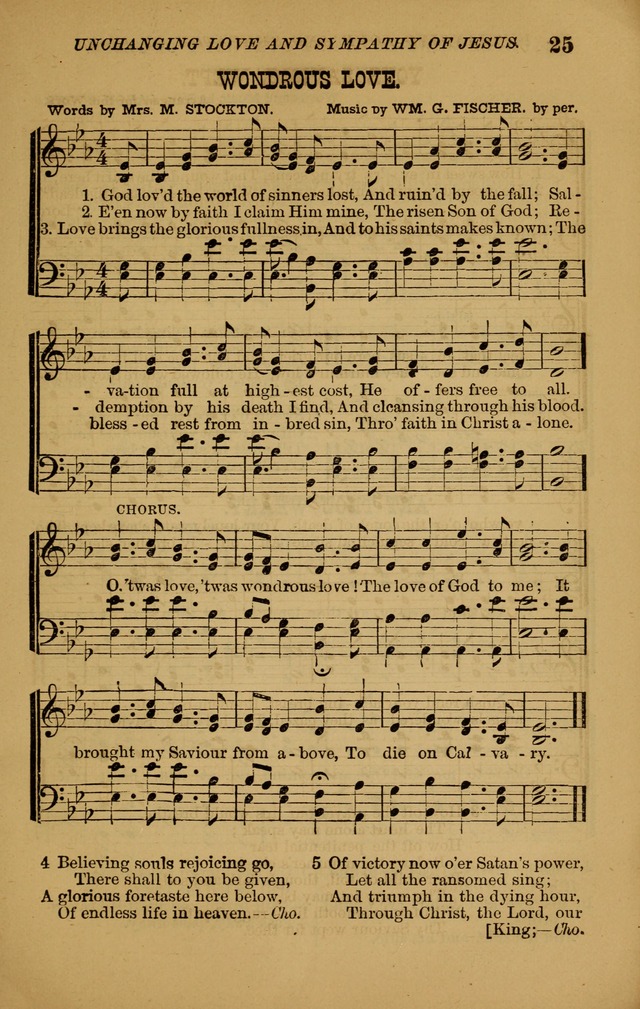 The New Song: consisting of very choice notes of redemption, embracing new original,and also selcted songs, appropriate for prayer and revivial meetings page 25