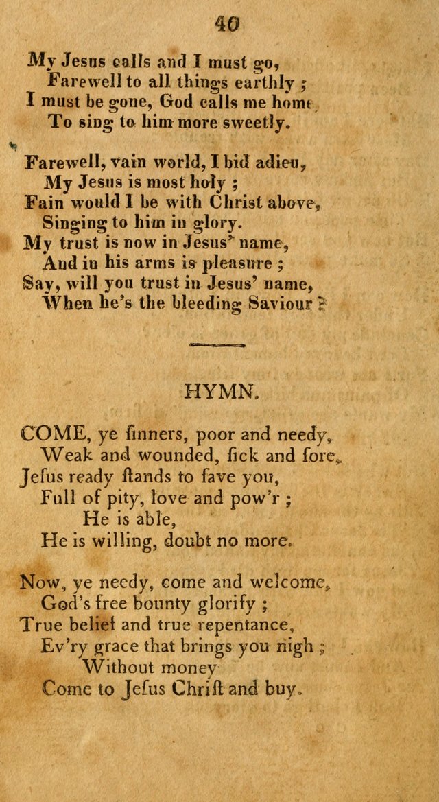 A New Selection of Hymns: collected from various authors page 40