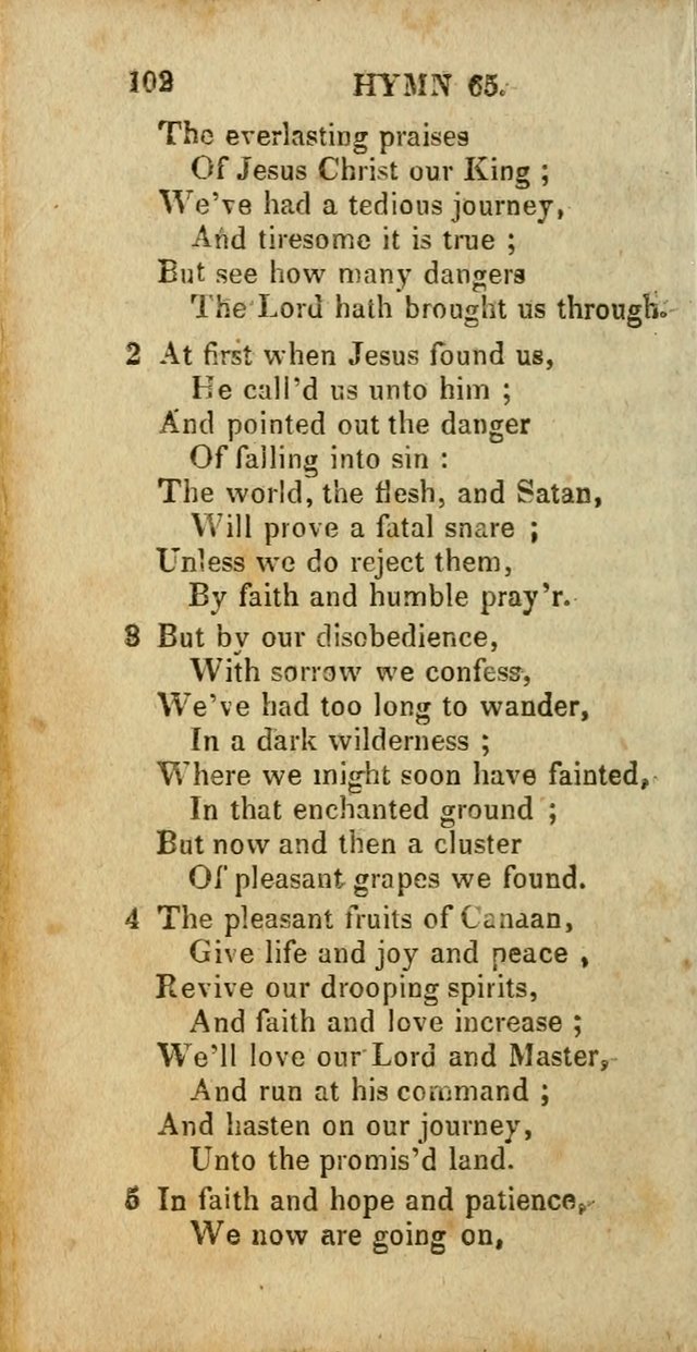 A New Selection of Hymns and Spiritual Songs: designed for prayer, conference and camp-meetings page 102