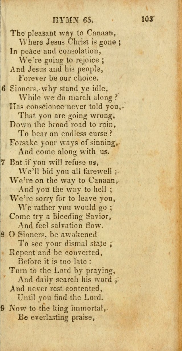 A New Selection of Hymns and Spiritual Songs: designed for prayer, conference and camp-meetings page 103