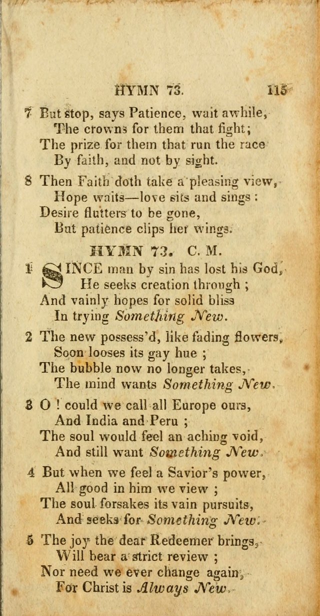 A New Selection of Hymns and Spiritual Songs: designed for prayer, conference and camp-meetings page 115