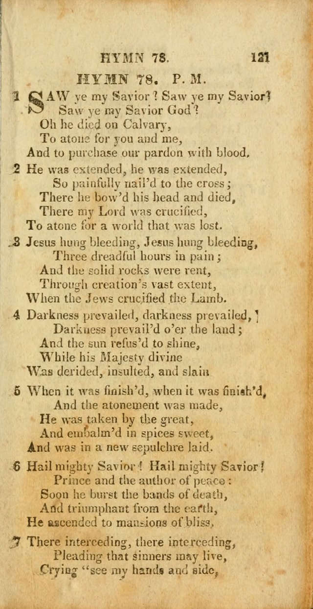 A New Selection of Hymns and Spiritual Songs: designed for prayer, conference and camp-meetings page 121