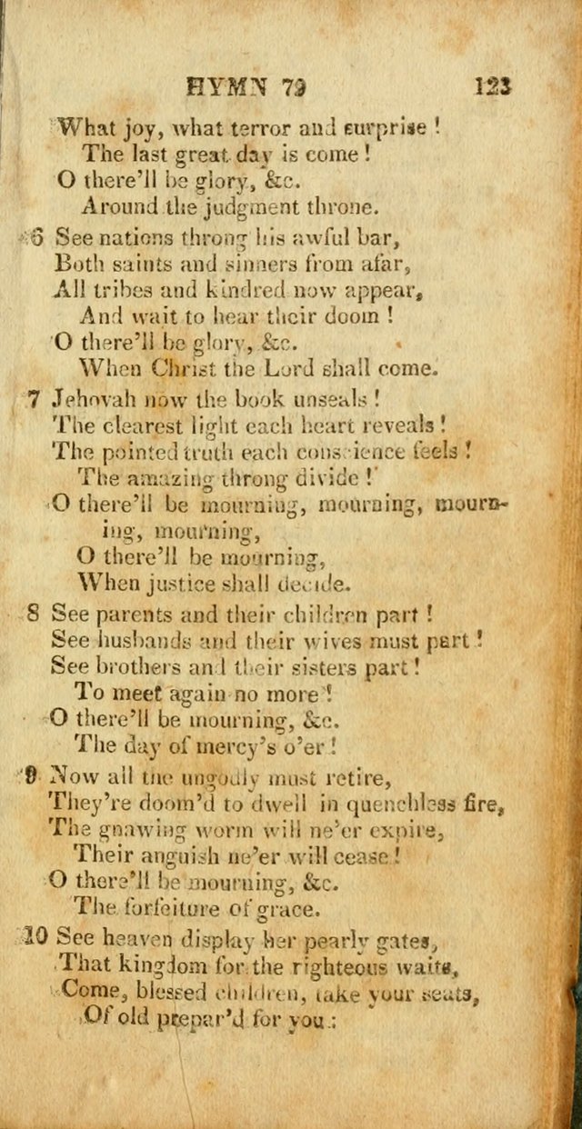 A New Selection of Hymns and Spiritual Songs: designed for prayer, conference and camp-meetings page 123