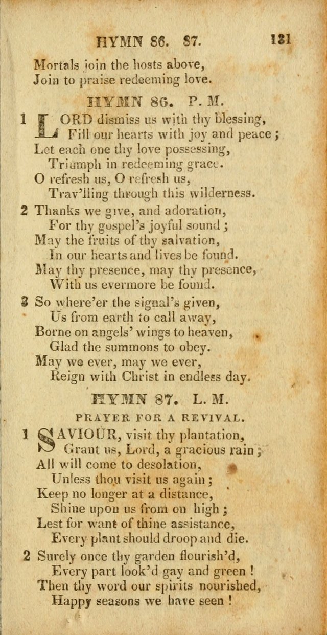 A New Selection of Hymns and Spiritual Songs: designed for prayer, conference and camp-meetings page 131