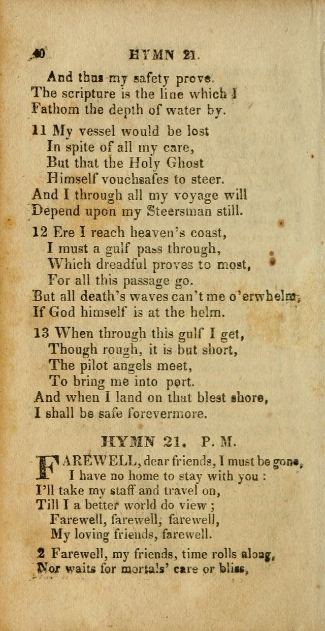 A New Selection of Hymns and Spiritual Songs: designed for prayer, conference and camp-meetings page 40