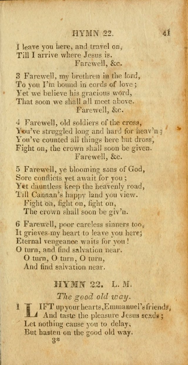 A New Selection of Hymns and Spiritual Songs: designed for prayer, conference and camp-meetings page 41