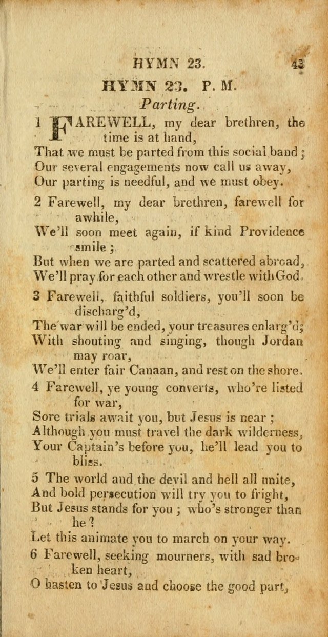 A New Selection of Hymns and Spiritual Songs: designed for prayer, conference and camp-meetings page 43