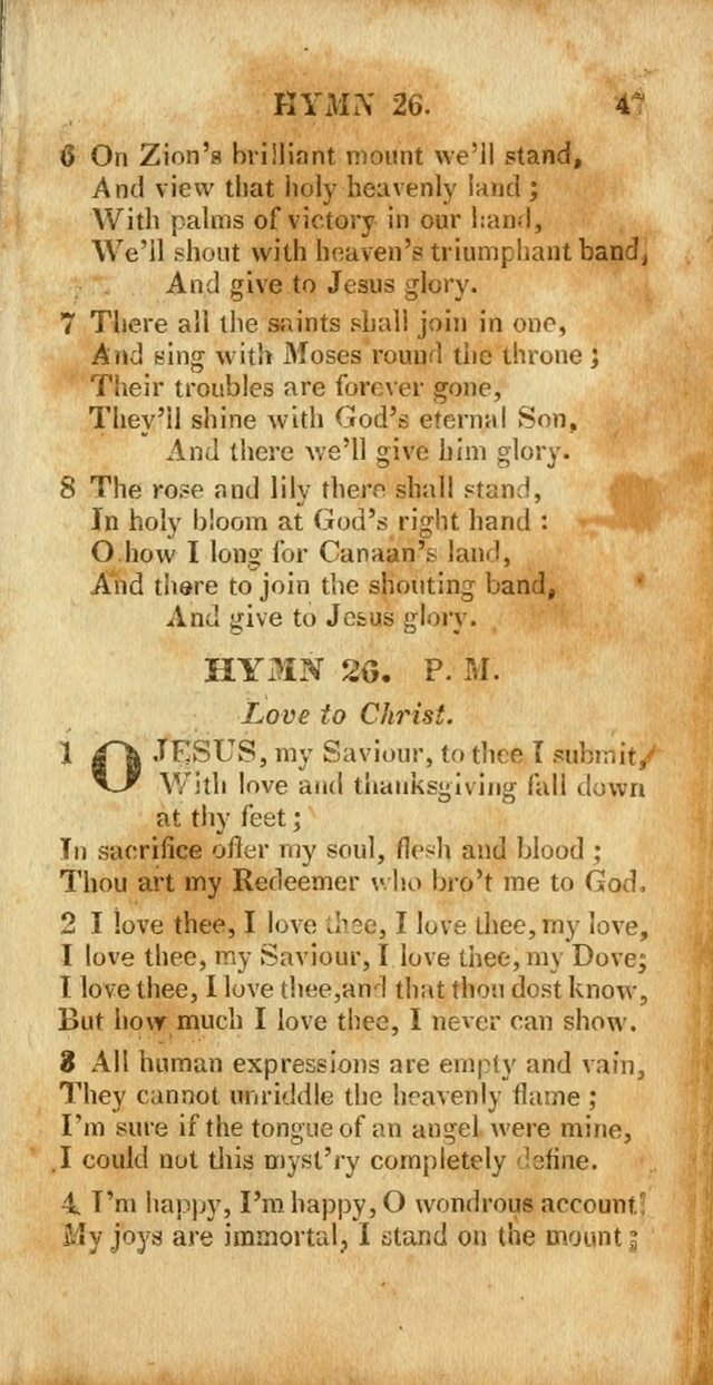 A New Selection of Hymns and Spiritual Songs: designed for prayer, conference and camp-meetings page 47