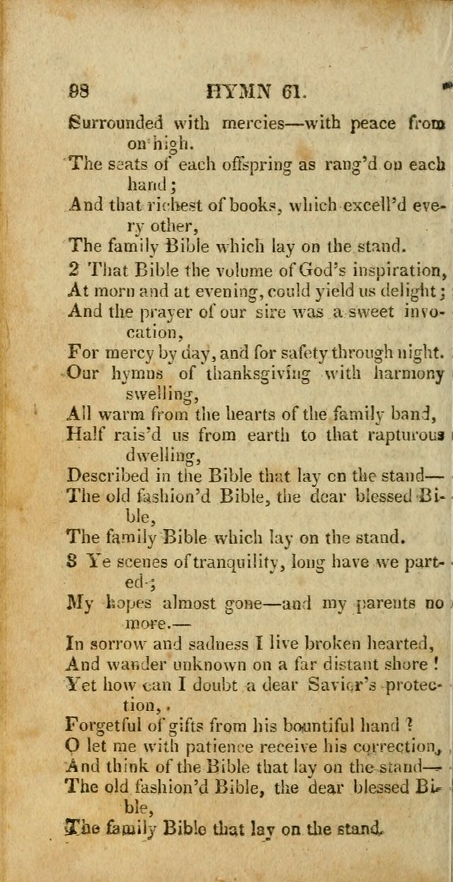 A New Selection of Hymns and Spiritual Songs: designed for prayer, conference and camp-meetings page 98