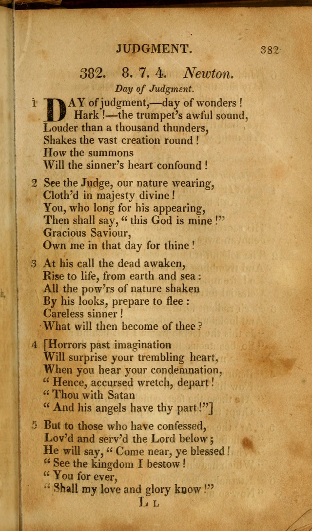 A New Selection of Nearly Eight Hundred Evangelical Hymns, from More than  200 Authors in England, Scotland, Ireland, & America, including a great number of originals, alphabetically arranged page 400