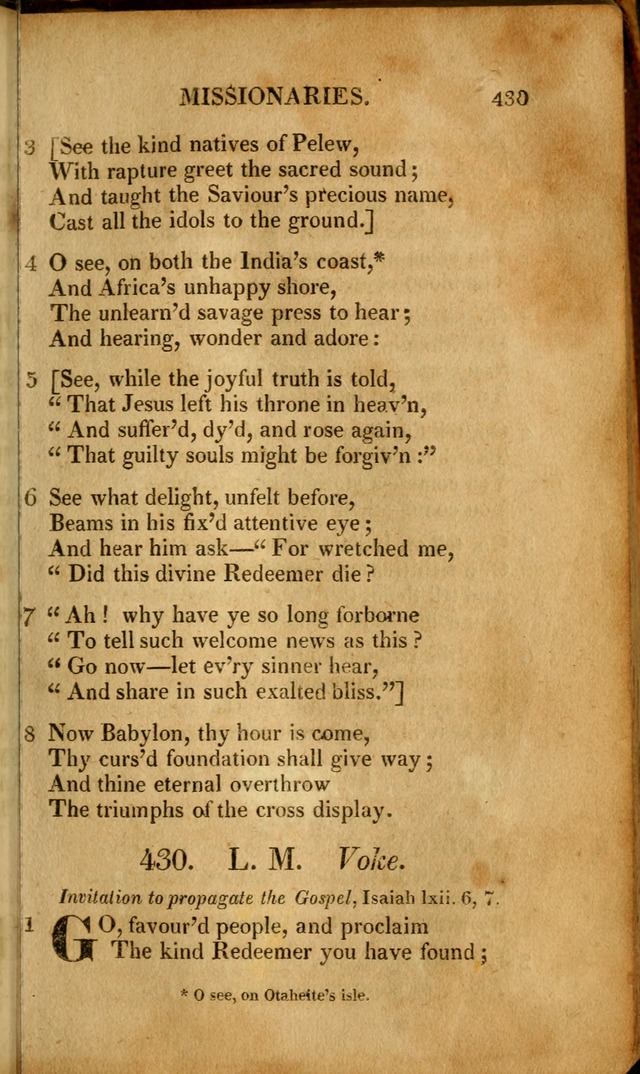 A New Selection of Nearly Eight Hundred Evangelical Hymns, from More than  200 Authors in England, Scotland, Ireland, & America, including a great number of originals, alphabetically arranged page 442