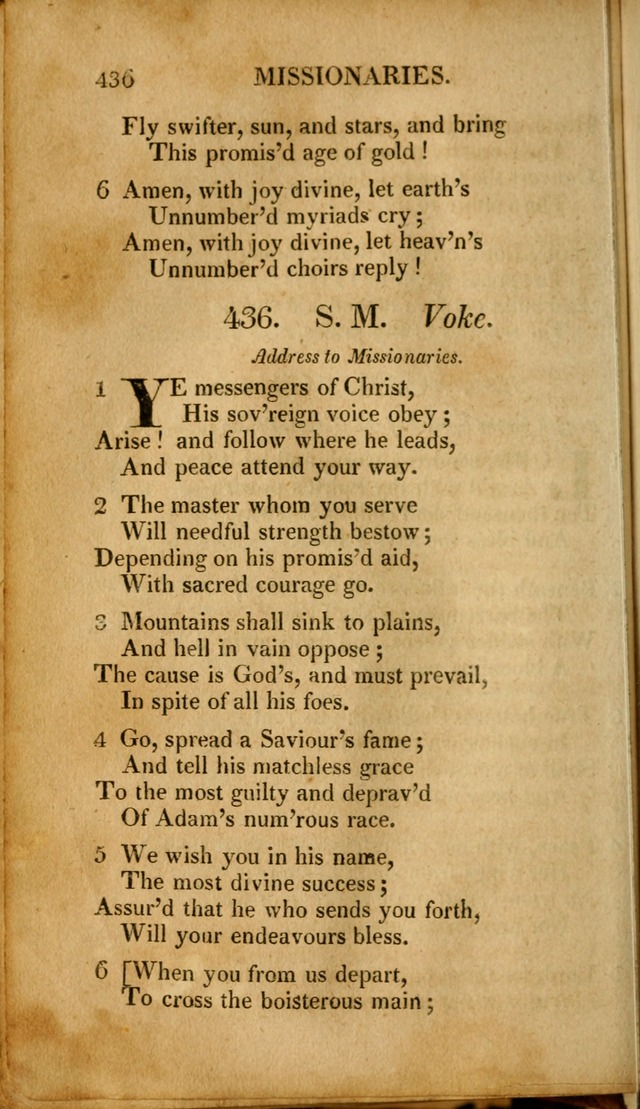 A New Selection of Nearly Eight Hundred Evangelical Hymns, from More than  200 Authors in England, Scotland, Ireland, & America, including a great number of originals, alphabetically arranged page 449