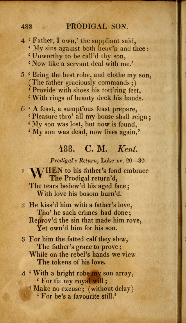 A New Selection of Nearly Eight Hundred Evangelical Hymns, from More than  200 Authors in England, Scotland, Ireland, & America, including a great number of originals, alphabetically arranged page 495