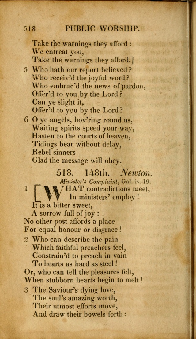 A New Selection of Nearly Eight Hundred Evangelical Hymns, from More than  200 Authors in England, Scotland, Ireland, & America, including a great number of originals, alphabetically arranged page 519