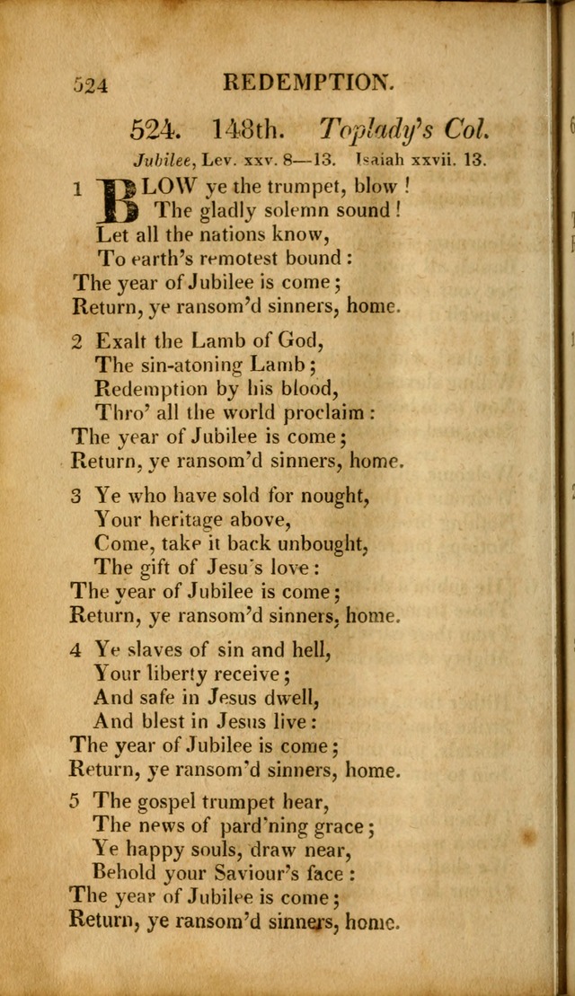 A New Selection of Nearly Eight Hundred Evangelical Hymns, from More than  200 Authors in England, Scotland, Ireland, & America, including a great number of originals, alphabetically arranged page 523