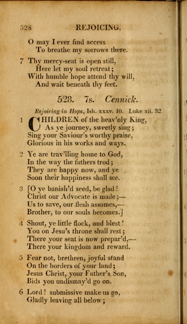 A New Selection of Nearly Eight Hundred Evangelical Hymns, from More than  200 Authors in England, Scotland, Ireland, & America, including a great number of originals, alphabetically arranged page 527