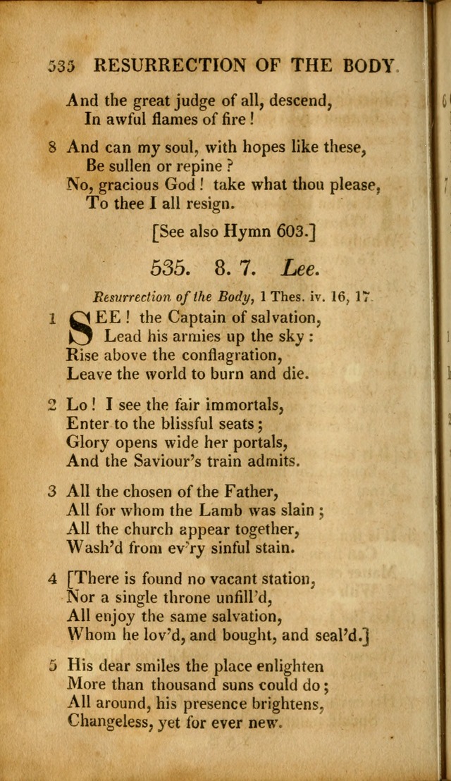 A New Selection of Nearly Eight Hundred Evangelical Hymns, from More than  200 Authors in England, Scotland, Ireland, & America, including a great number of originals, alphabetically arranged page 533