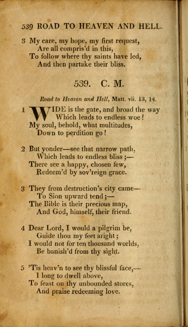 A New Selection of Nearly Eight Hundred Evangelical Hymns, from More than  200 Authors in England, Scotland, Ireland, & America, including a great number of originals, alphabetically arranged page 537