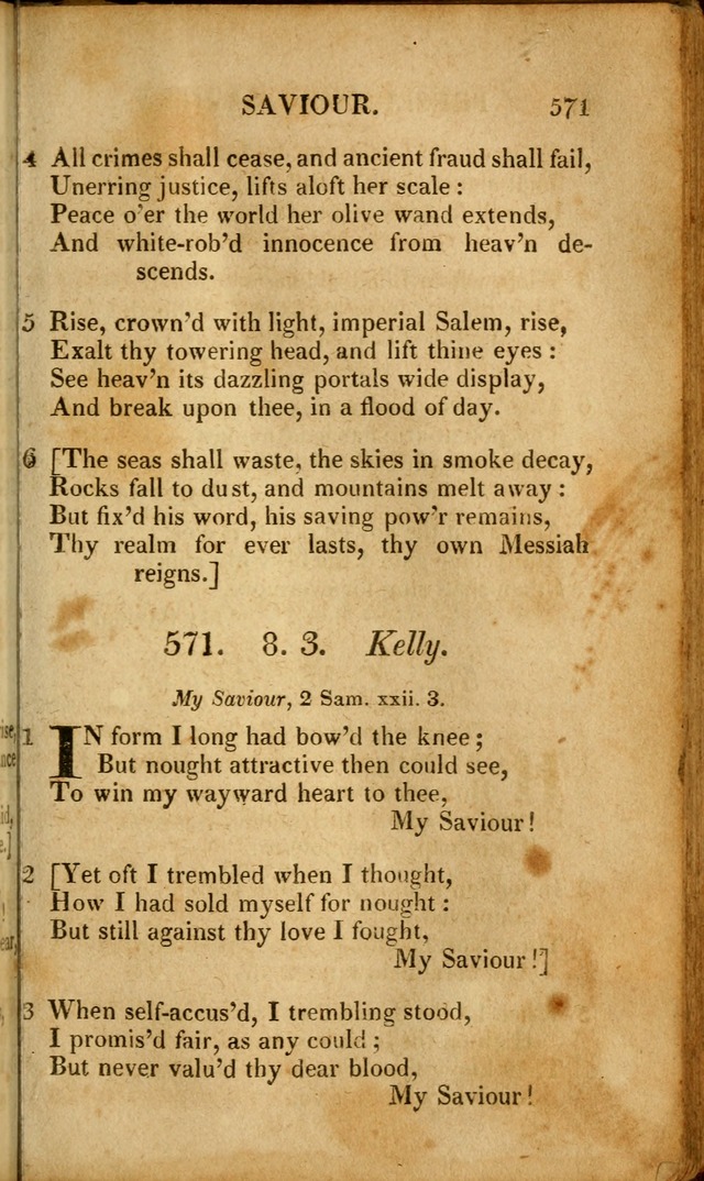 A New Selection of Nearly Eight Hundred Evangelical Hymns, from More than  200 Authors in England, Scotland, Ireland, & America, including a great number of originals, alphabetically arranged page 566