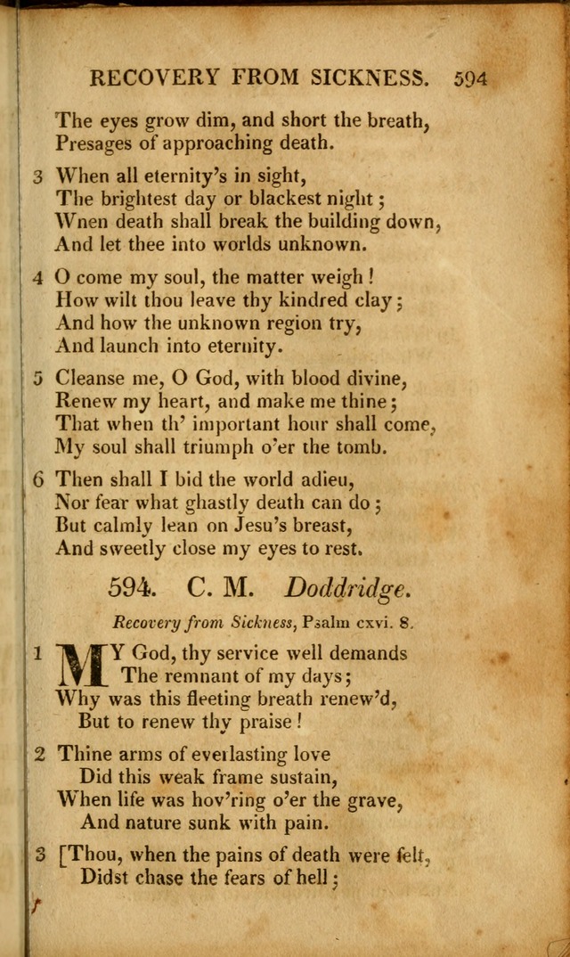 A New Selection of Nearly Eight Hundred Evangelical Hymns, from More than  200 Authors in England, Scotland, Ireland, & America, including a great number of originals, alphabetically arranged page 586