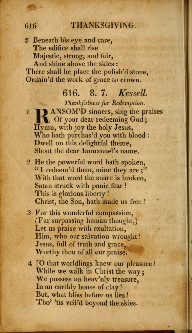 A New Selection of Nearly Eight Hundred Evangelical Hymns, from More than  200 Authors in England, Scotland, Ireland, & America, including a great number of originals, alphabetically arranged page 607