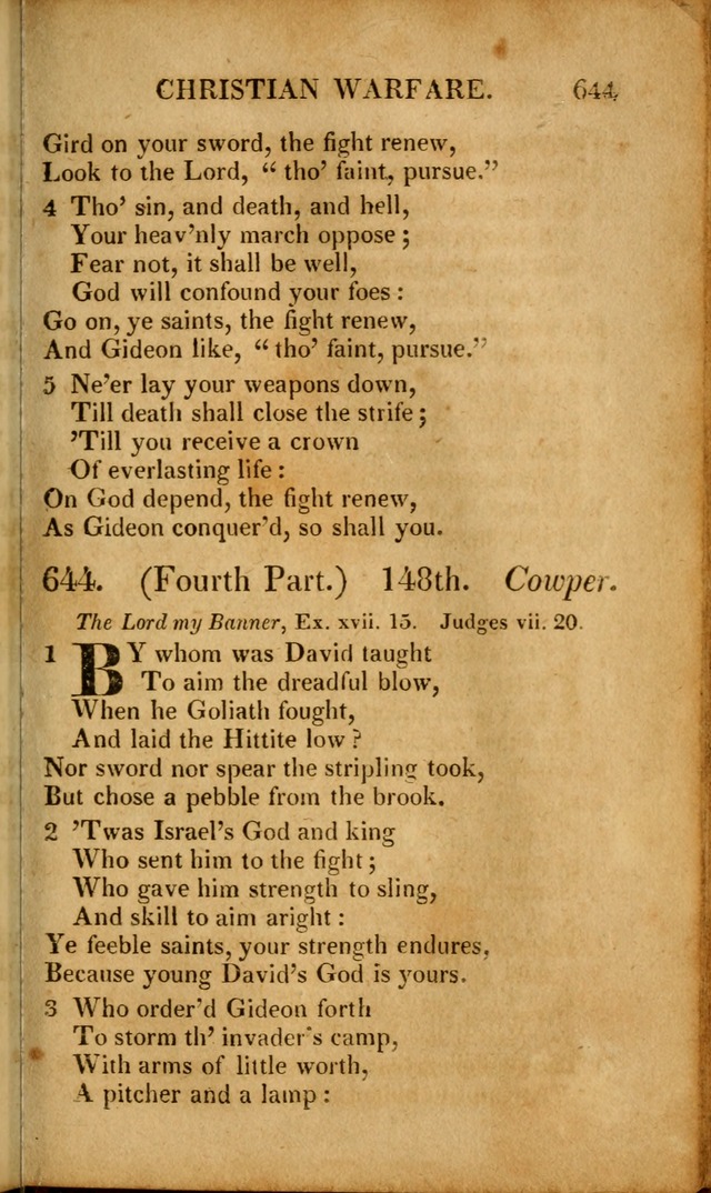 A New Selection of Nearly Eight Hundred Evangelical Hymns, from More than  200 Authors in England, Scotland, Ireland, & America, including a great number of originals, alphabetically arranged page 634