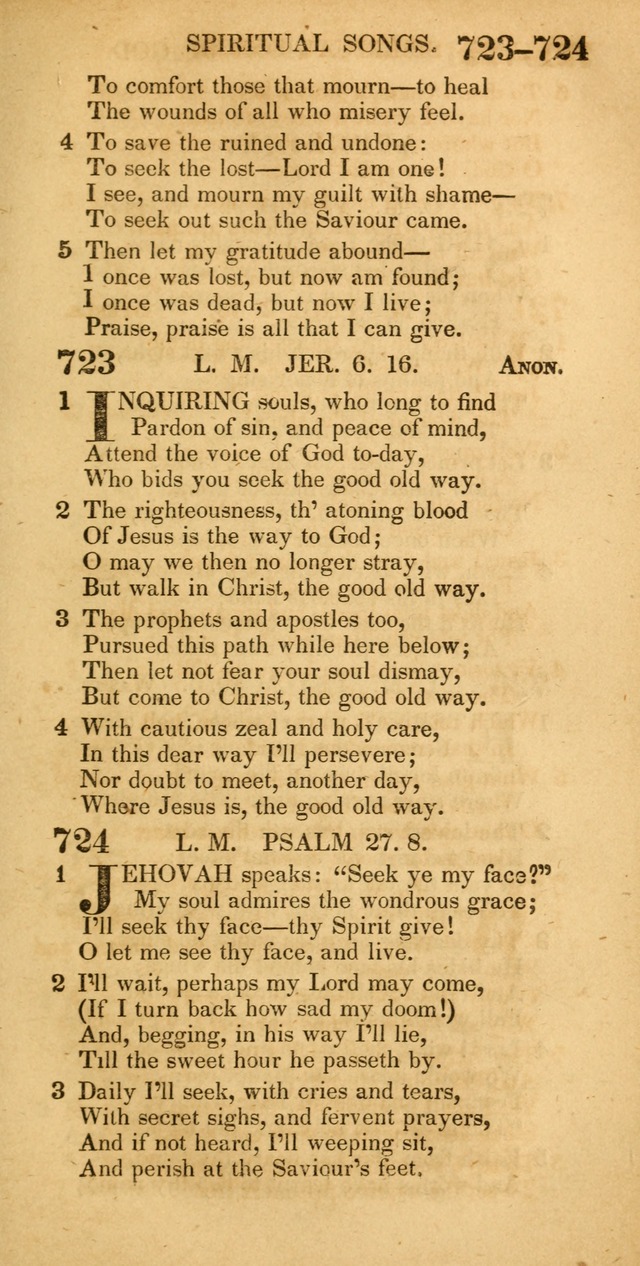 A New selection of Psalms, hymns, and spiritual songs, from the best authors: designed for the use of conference meetings, private circles, and congregations page 430