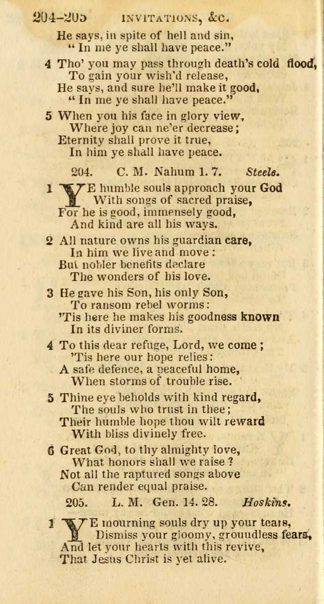 A New Selection of Psalms, Hymns and Spiritual Songs: from the best authors; designed for the use of conference meetings, private circles, and congregations (21st ed. with an appendix) page 112