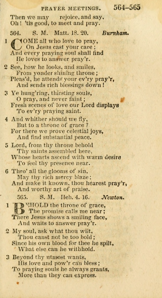 A New Selection of Psalms, Hymns and Spiritual Songs: from the best authors; designed for the use of conference meetings, private circles, and congregations (21st ed. with an appendix) page 299