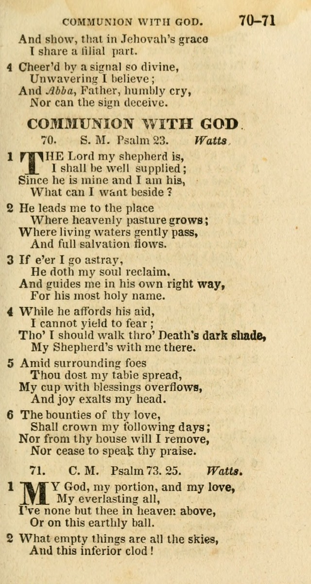 A New Selection of Psalms, Hymns and Spiritual Songs: from the best authors; designed for the use of conference meetings, private circles, and congregations (21st ed. with an appendix) page 37