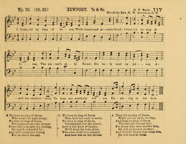 The New Sabbath School Hosanna: enlarged and improved: a choice collection of popular hymns and tunes, original and selected: for the Sunday school and the family circle... page 117