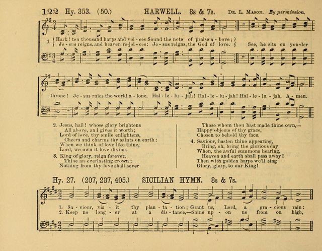 The New Sabbath School Hosanna: enlarged and improved: a choice collection of popular hymns and tunes, original and selected: for the Sunday school and the family circle... page 122