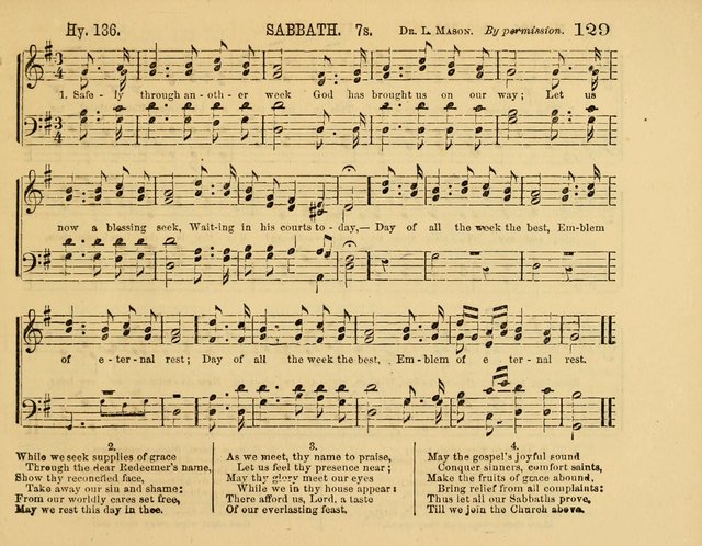 The New Sabbath School Hosanna: enlarged and improved: a choice collection of popular hymns and tunes, original and selected: for the Sunday school and the family circle... page 129