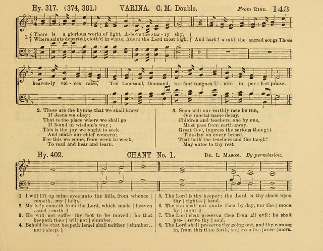 The New Sabbath School Hosanna: enlarged and improved: a choice collection of popular hymns and tunes, original and selected: for the Sunday school and the family circle... page 143